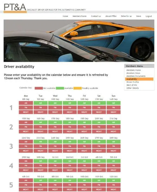 Driver availability