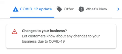 Google My Business COVID-19 update