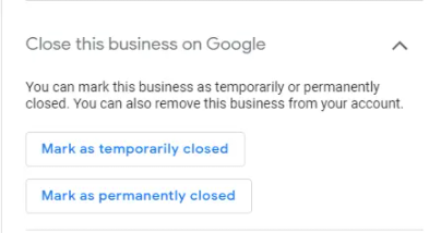 close this business on Google