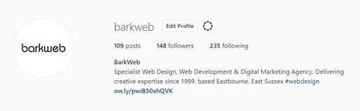 Barkweb Instagram profile