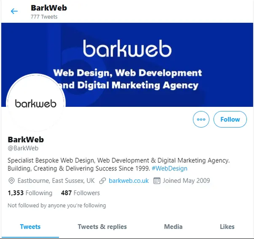 Barkweb Twitter profile Barkweb Twitter profile