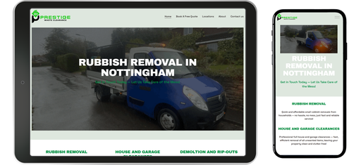 Prestige Waste website