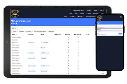Sevenoaks Town FC - Web Application