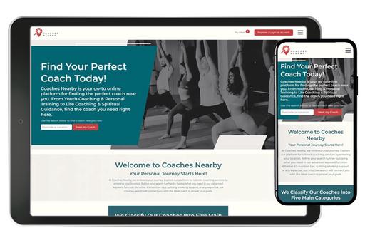 Coaches Nearby - Web Design & Web Application